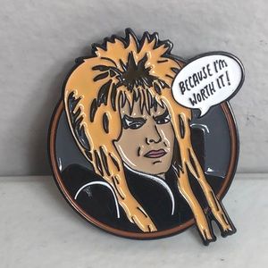 David Bowie Because I’m Worth It Pin Lapel Rock Music